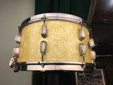 1945-46 Slingerland 7x14 Radio King Solid Shell Snare Drum White Marine Pearl