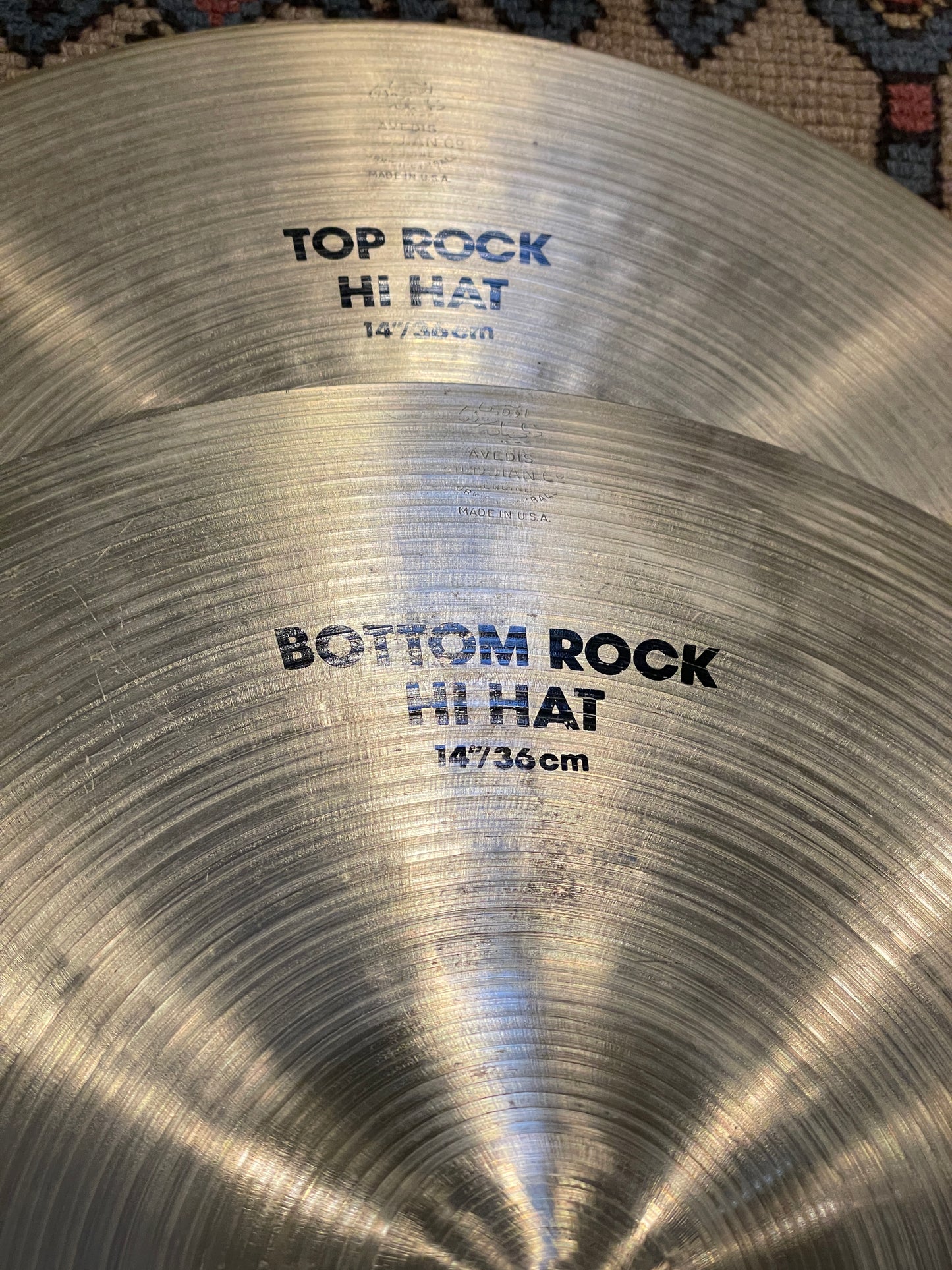 14" Zildjian A Rock Hi-Hat Cymbal Pair 1298g/1516g