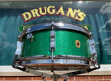 1969 Ludwig 5x14 Pioneer Snare Drum Green Sparkle