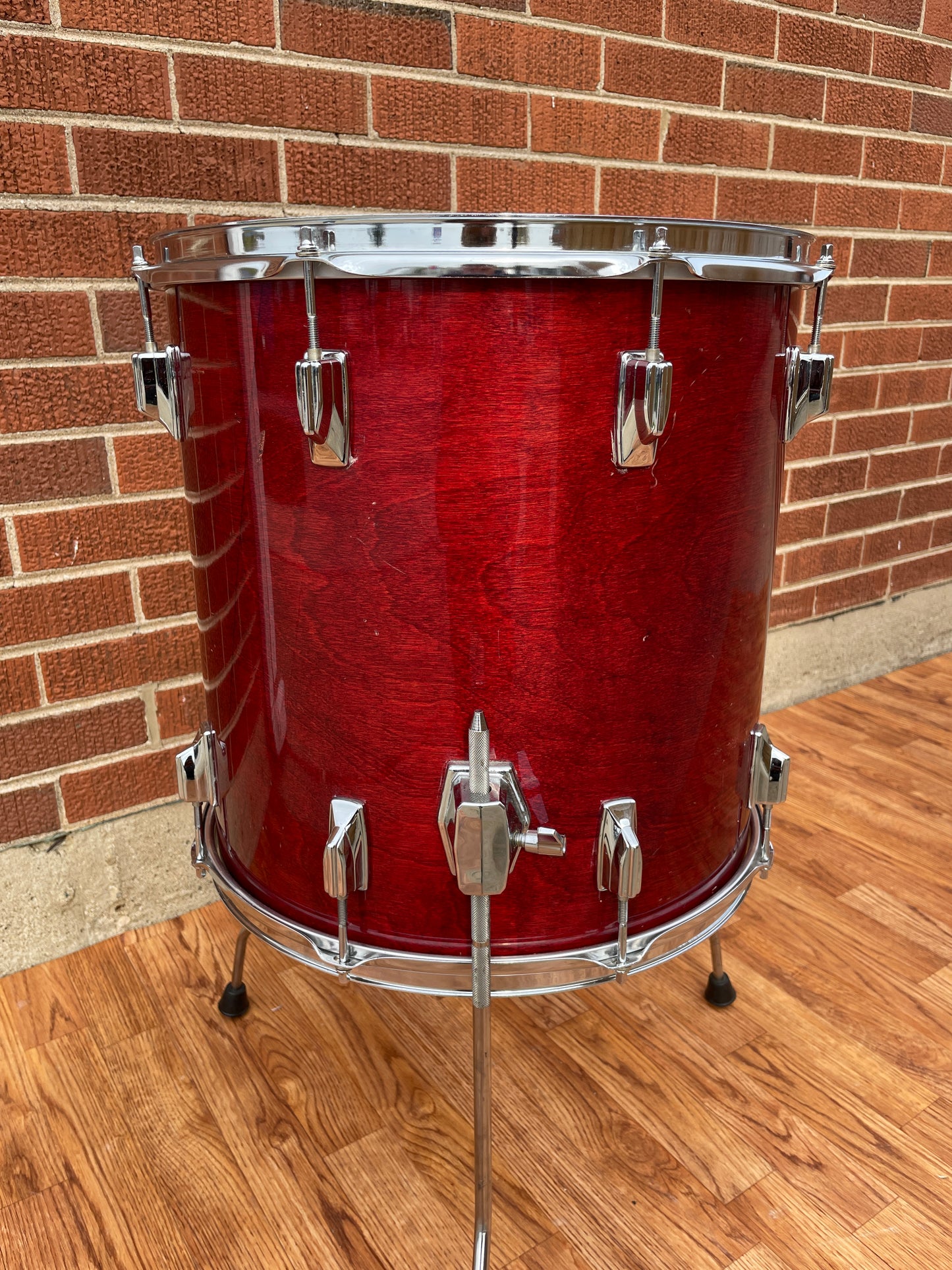 1980s Tama Superstar 16x16 Floor Tom Drum Cherry Wine