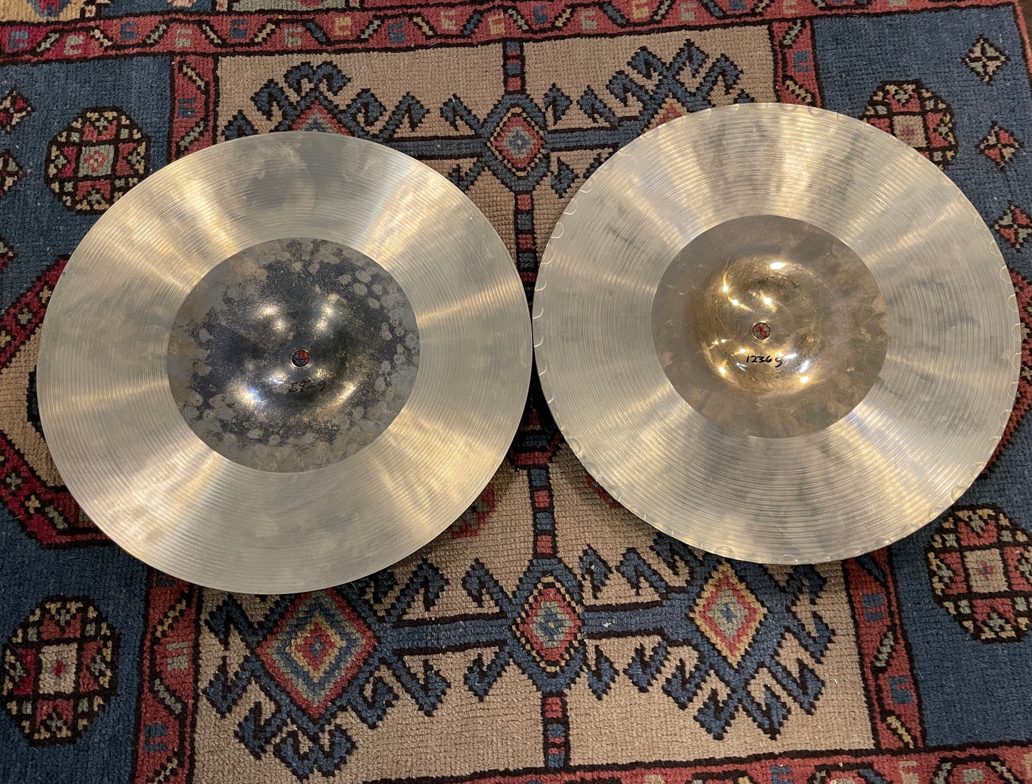 13 1/4" Zildjian K Custom Hybrid Hi-Hat Cymbal Pair 892g/1236g 13.25"