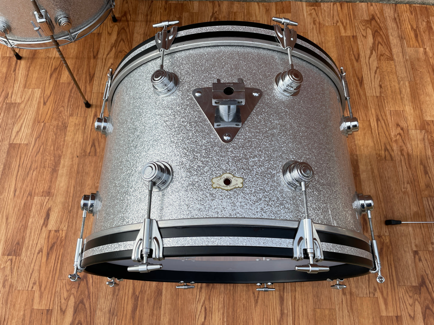 1960s Camco Oaklawn 22/13/16 Silver Sparkle Drum Set