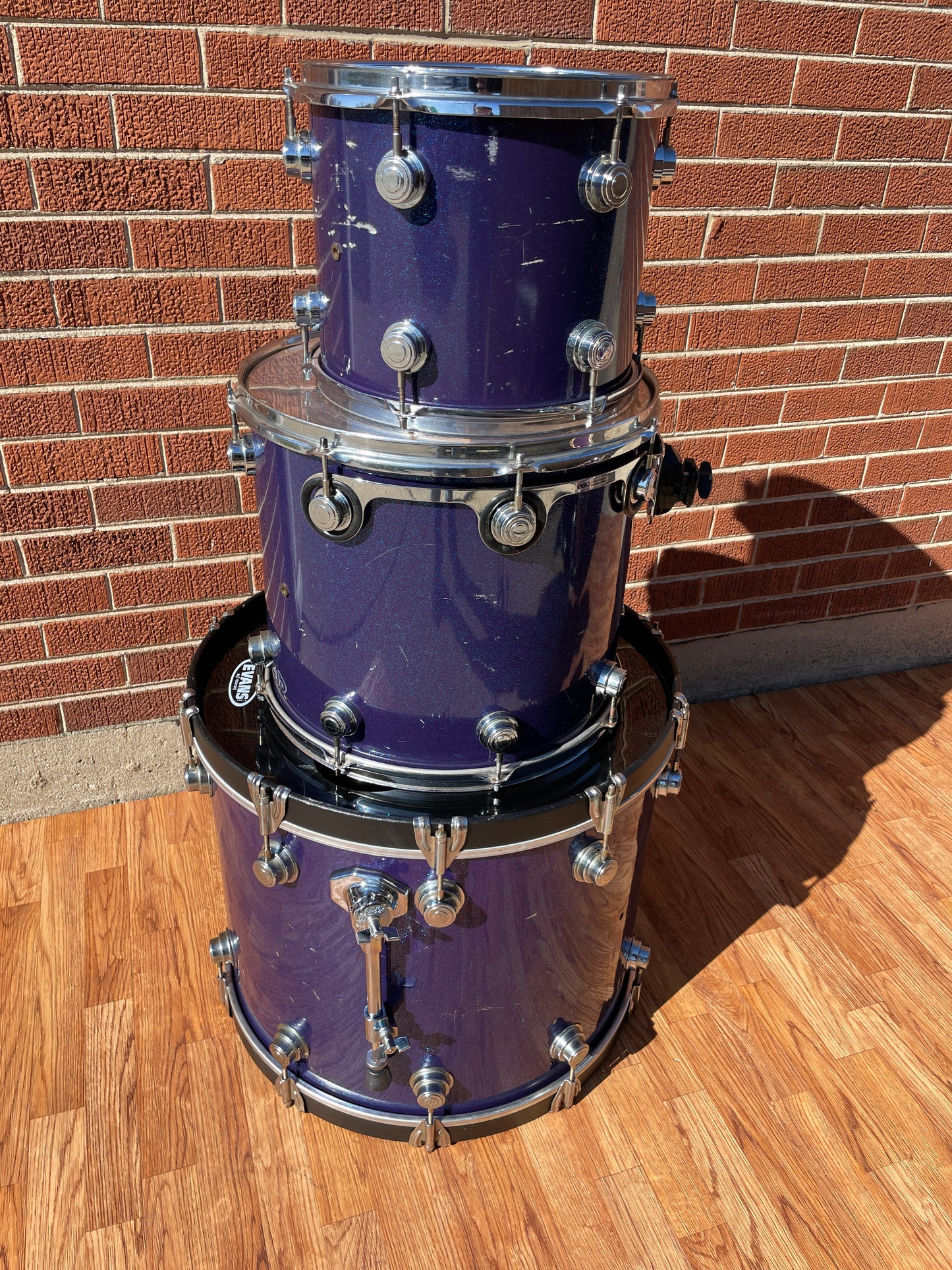 DW Drum Set Blue/Purple Sparkle Drum Workshop Pre-Collector's Series 22/12/16