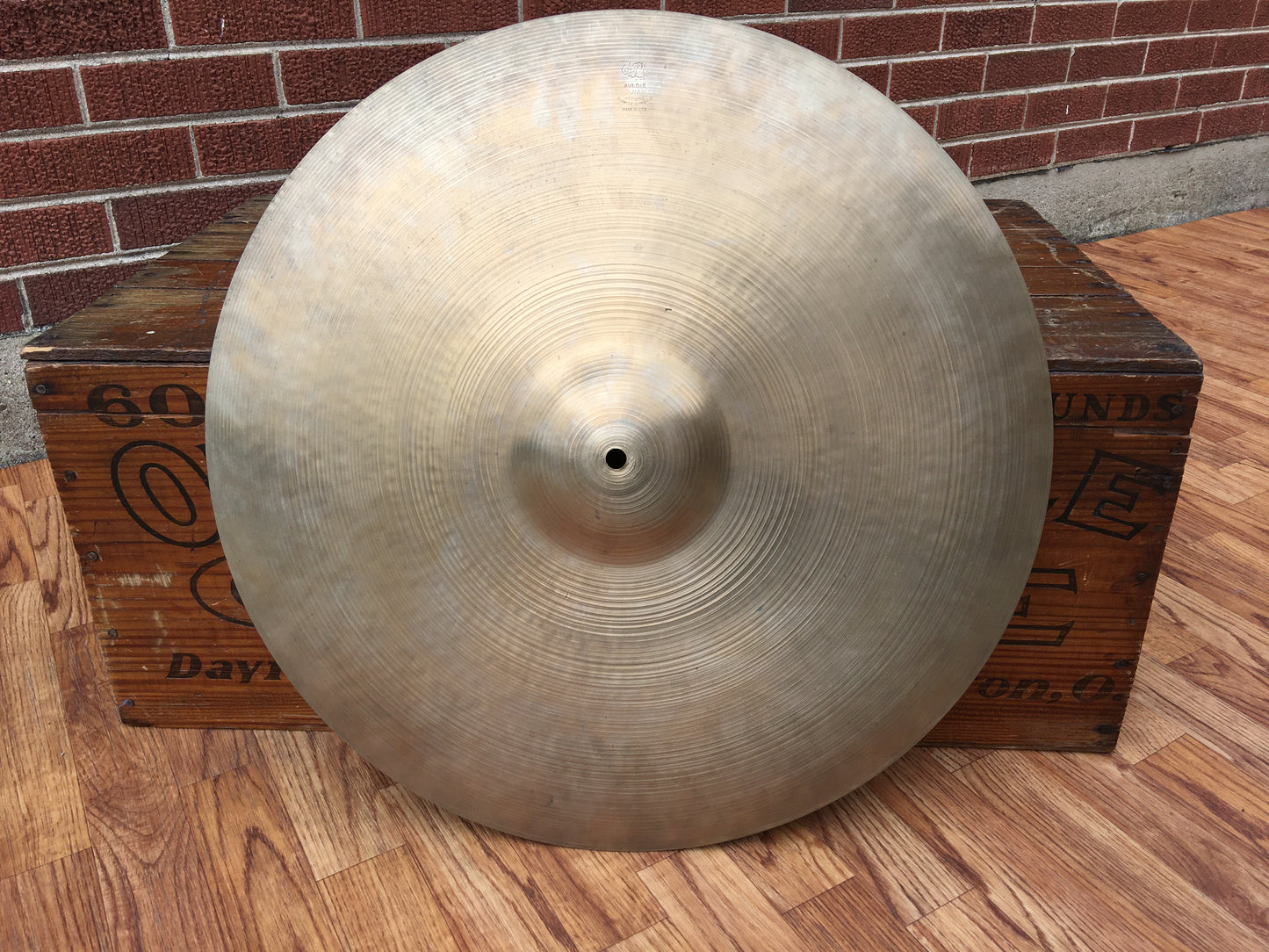 22" 1960s Zildjian A Ride Cymbal 2466g #619