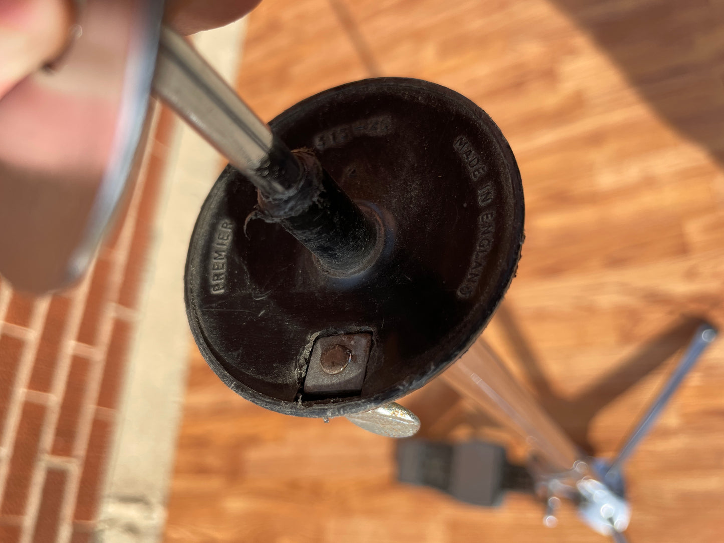 Vintage 1970s Premier Lokfast Flush Base Hi-Hat Stand Flat Base