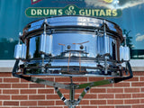 1960s Rogers 5x14 Powertone Snare Drum Chrome Over Brass Dayton COB