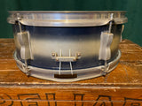 1960 Ludwig 5x14 Pioneer Trans Badge Snare Drum Blue/Silver Duco