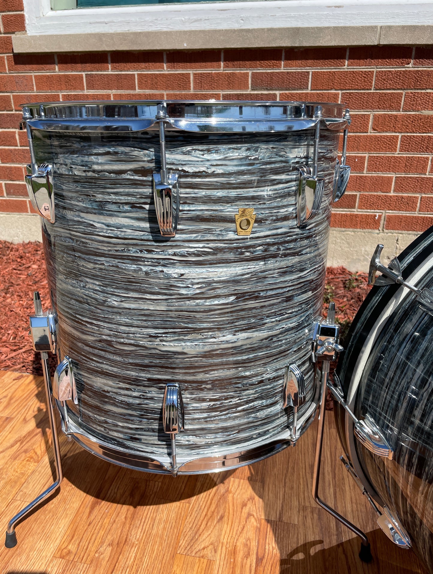 1968 Ludwig Super Classic Drum Set Oyster Blue Pearl 22/13/16