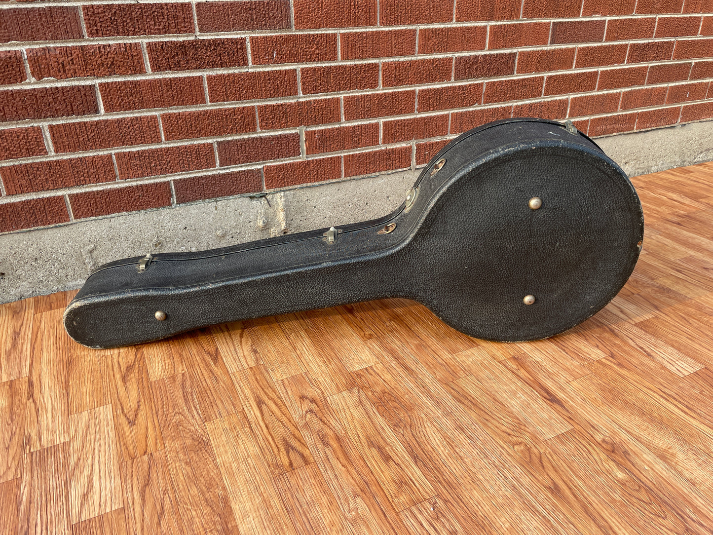 Vintage Plectrum Banjo Hardshell Case w/ Blue Liner