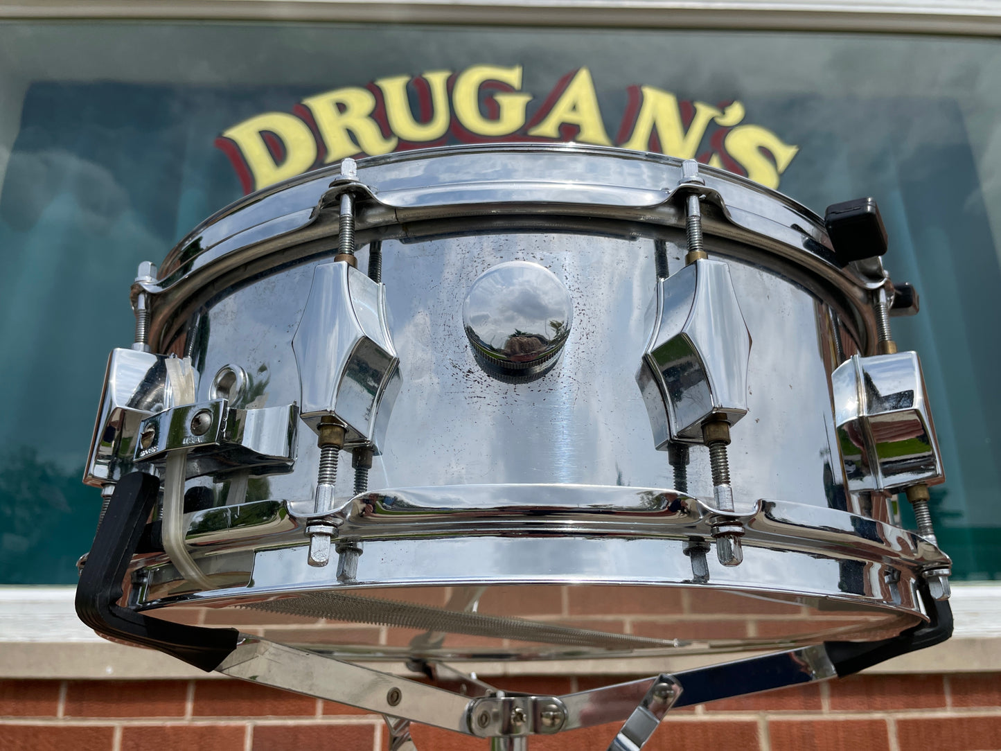 1960s Fibes Buddy Rich Played 5x14 Prototype Snare Drum Chrome Over Fiberglass