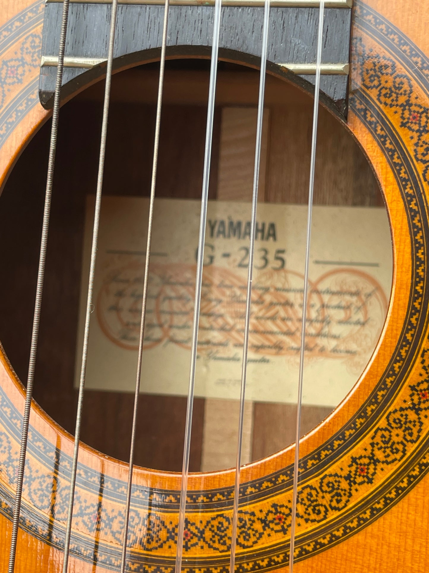 Vintage Yamaha G235 Classical Acoustic Guitar Natural