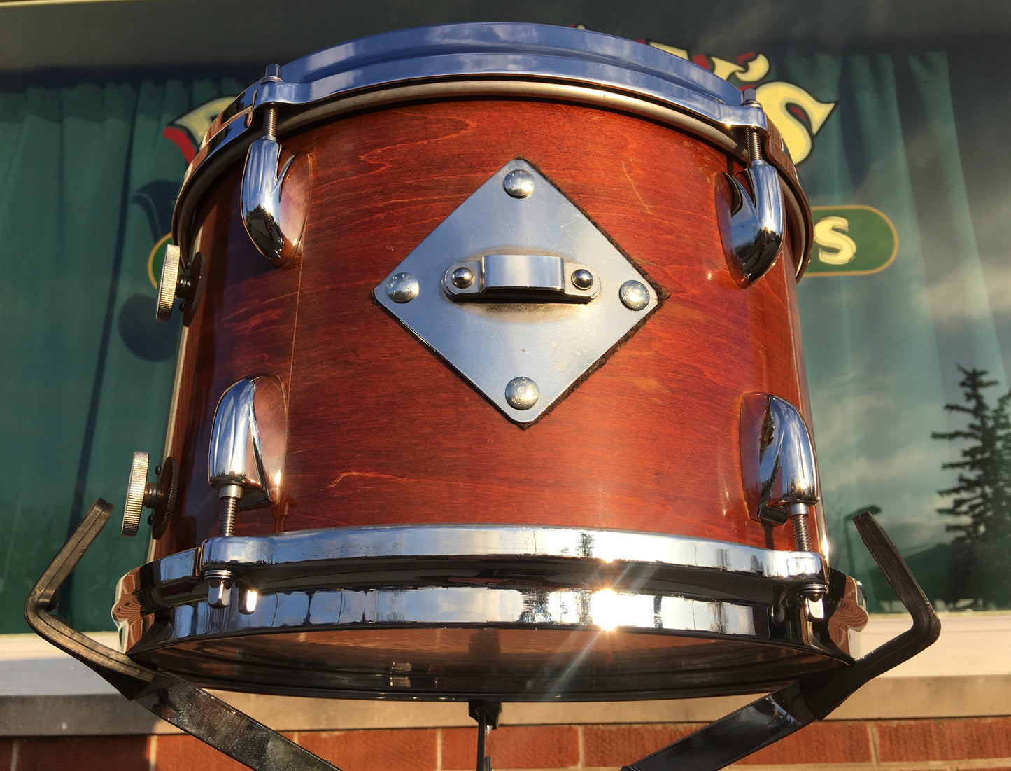 1970s Gretsch 8x12 Stop Sign Badge Tom Drum Rosewood Bop / Progressive Jazz