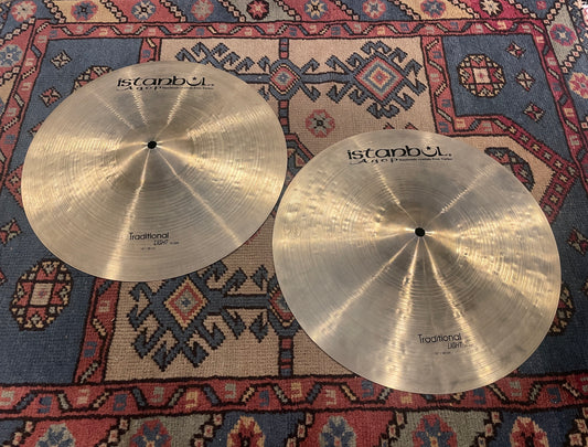 15" Istanbul Agop Traditional Light Hi-Hat Cymbal Pair 1024g/1258g