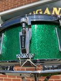 1969 Ludwig 5x14 Pioneer Snare Drum Green Sparkle