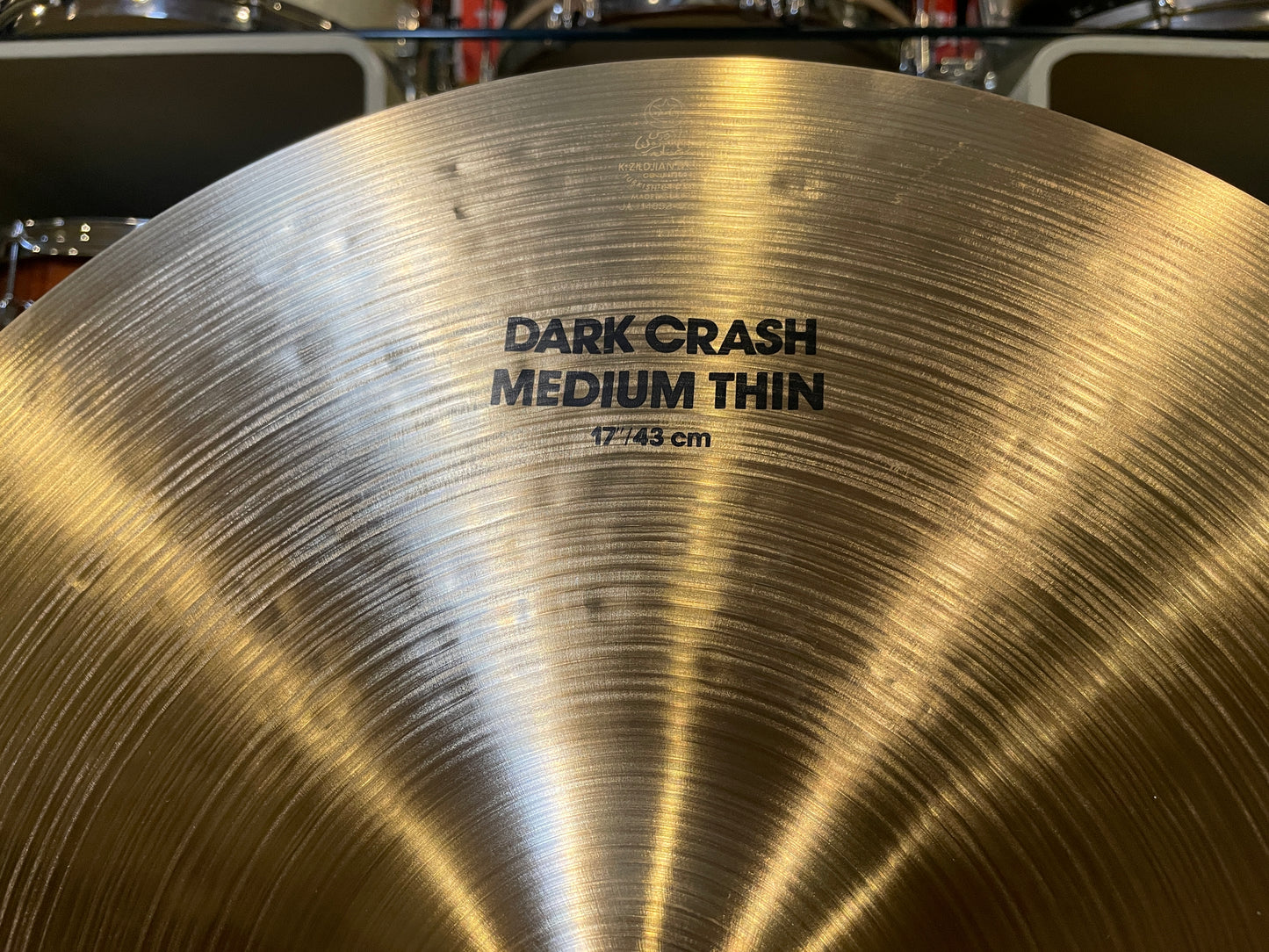 17" Zildjian K Dark Crash Medium Thin Cymbal 1326g