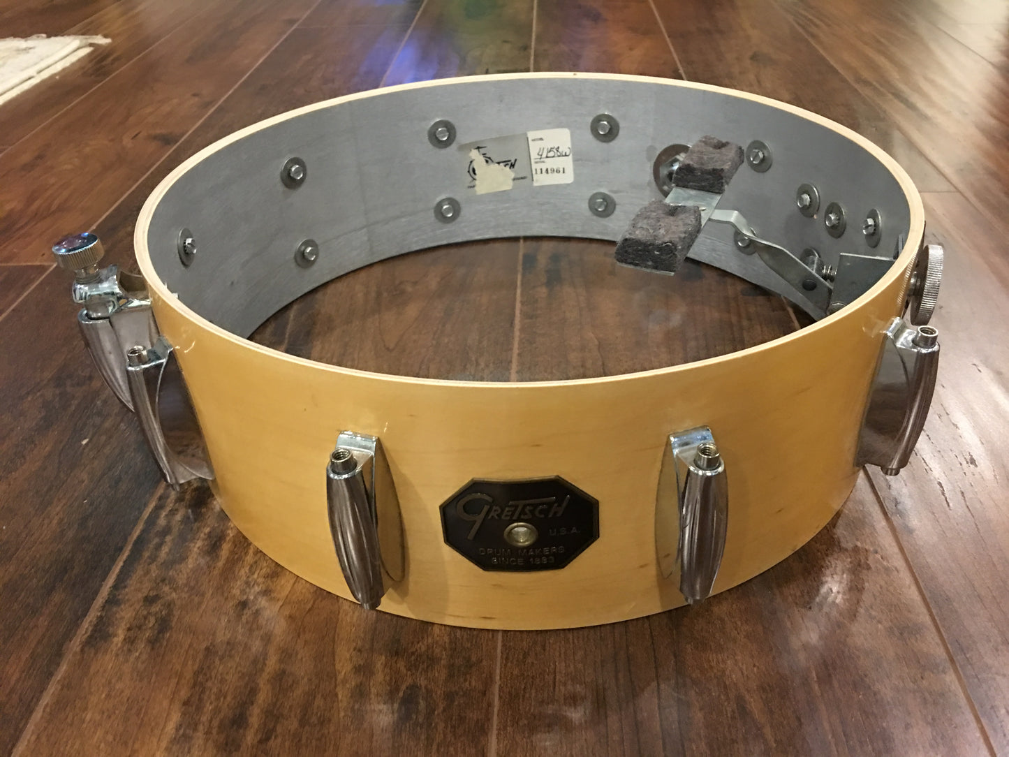 Gretsch Stop Sign Badge Snare Drum Natural Players Snare
