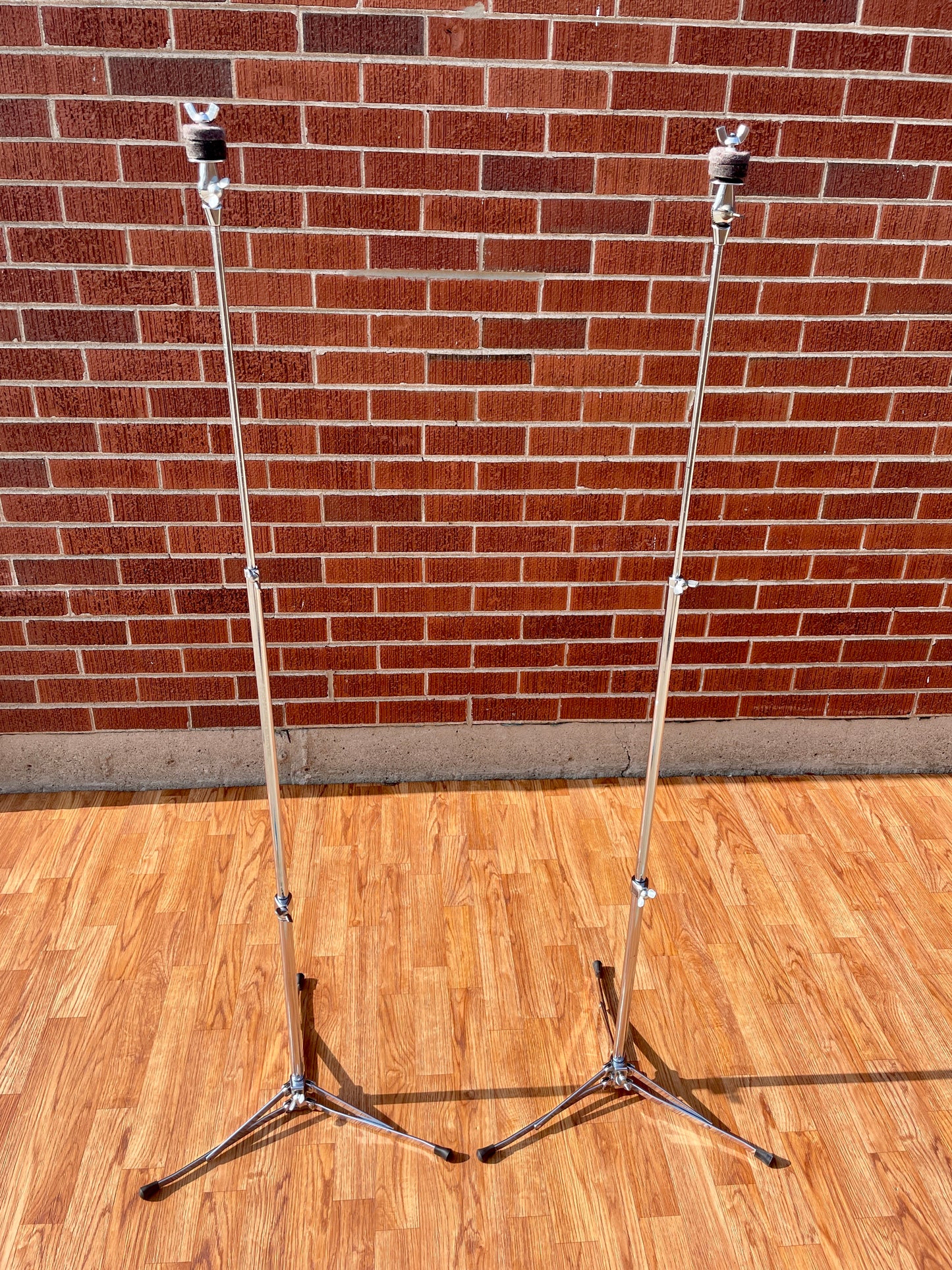 1960s Ludwig 1400 Flat Base Straight Cymbal Stand Pair (2 Pcs.)