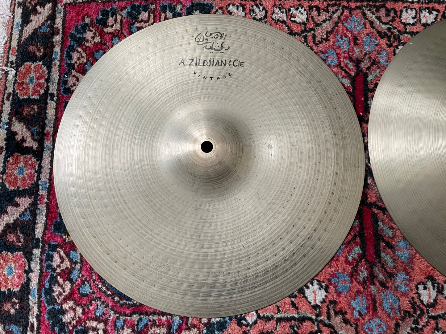 14" A. Zildjian & CIE Vintage Hi-Hat Cymbal Pair A0422 832g/1146g #760