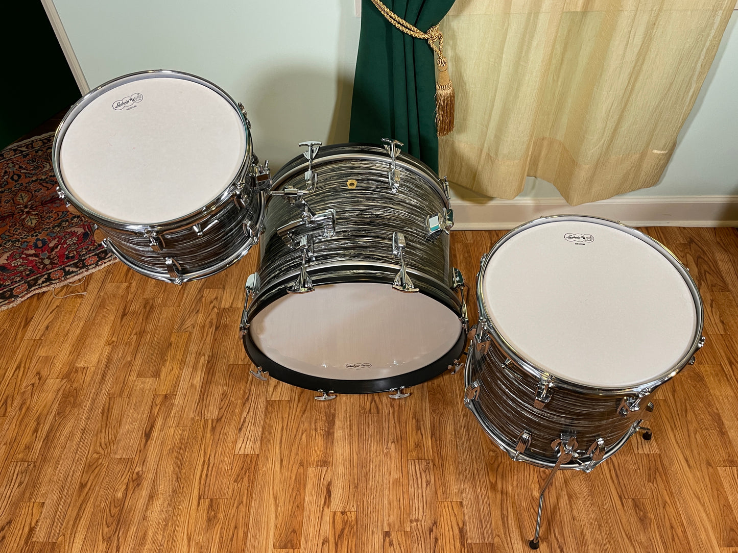 1966 Ludwig Down Beat Drum Set Oyster Black Pearl 20/12/14 Ringo Starr The Beatles
