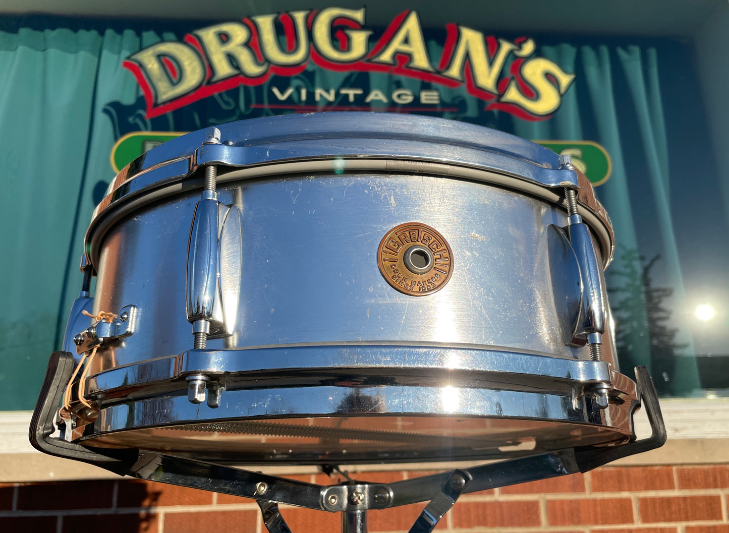 1960s Gretsch 5x14 Model 4105 Snare Drum Aluminum 6-Lug