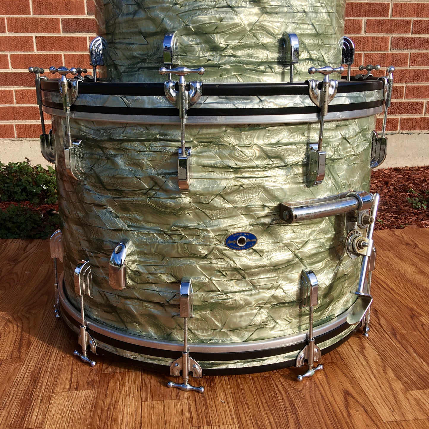 1960s Leedy Shelly Manne 22/13/16 Light (Sky) Blue Pearl Drum Set