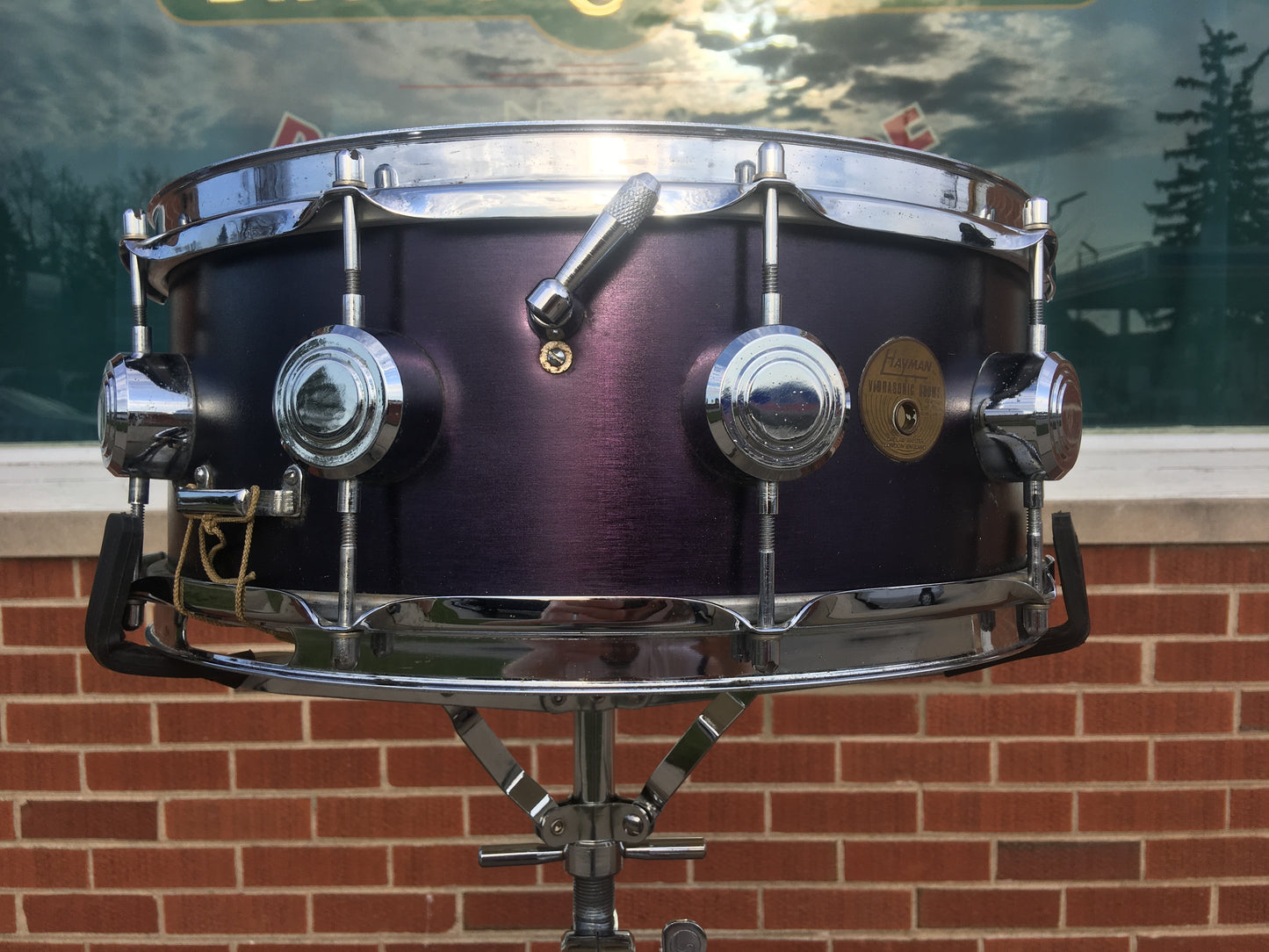 1969 George Hayman 5x14 Vibrasonic 10 Lug Snare Drum Midnight Blue