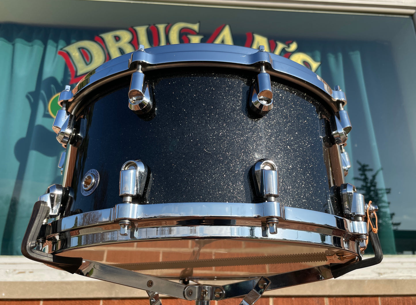 Yamaha 7x14 Maple Custom Absolute Snare Drum Black Sparkle MIJ