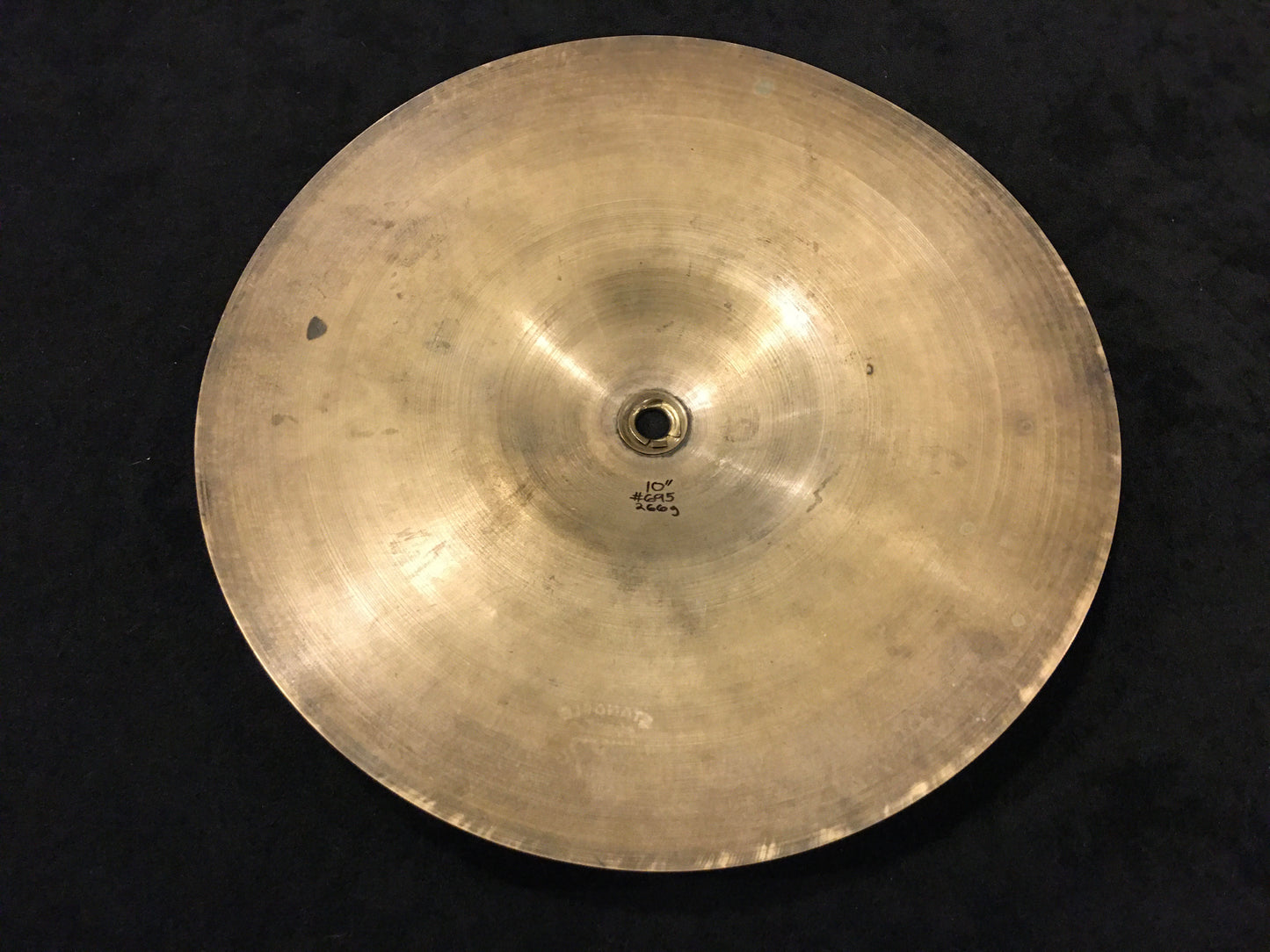 10" Stanople Uzuiriope 1930s Leedy Splash Trap Cymbal 266g #695