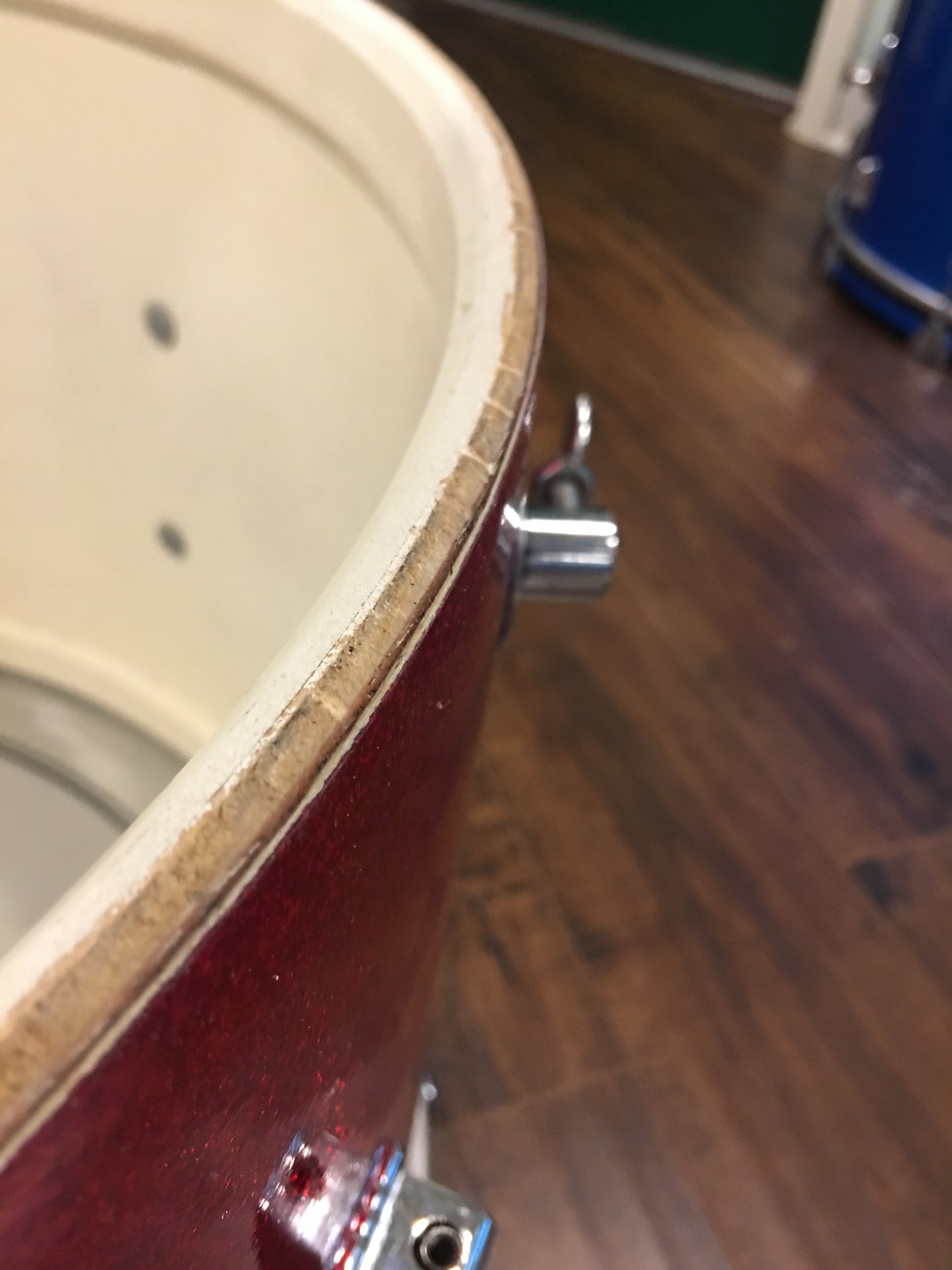 1966 Ludwig Club Date Drum Set - Red Sparkle 22/13/14x14