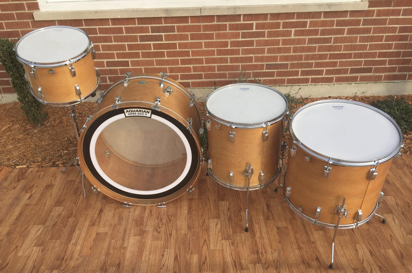 Vintage 1970 Ludwig John Bonham Natural Maple Thermo-Gloss Drum Set 26/14/16/18
