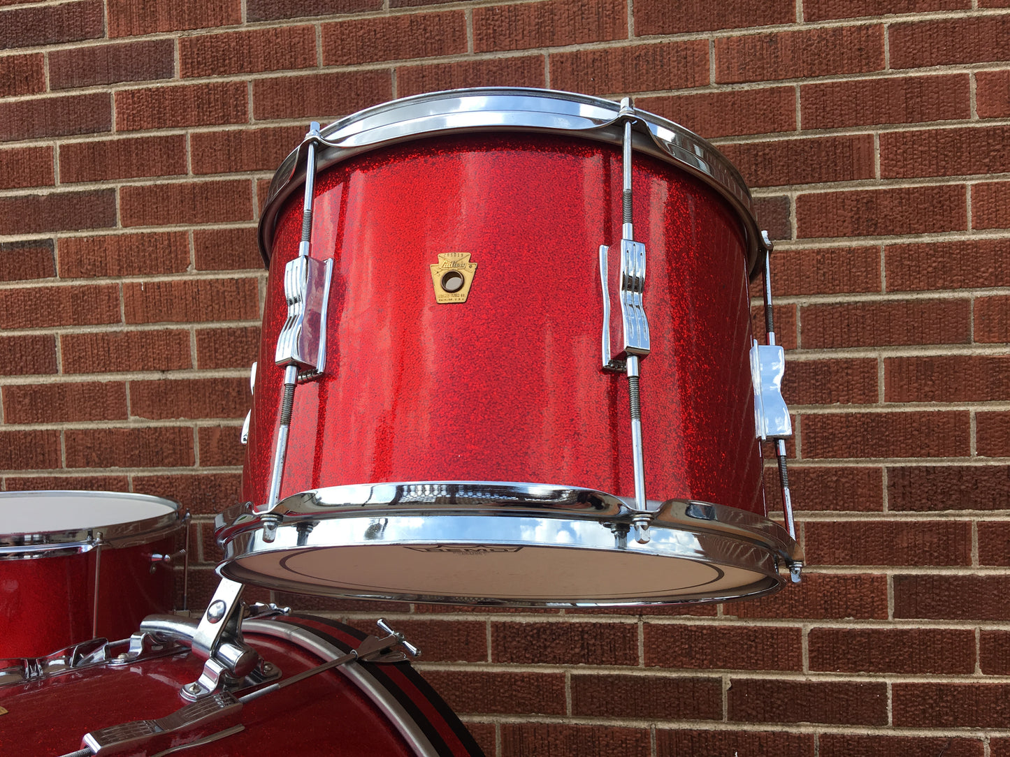 1966 Ludwig Club Date Drum Set - Red Sparkle 22/13/14x14