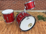 1966 Ludwig Club Date Drum Set - Red Sparkle 22/13/14x14