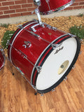 1966 Ludwig Club Date Drum Set - Red Sparkle 22/13/14x14