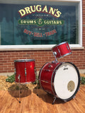1966 Ludwig Club Date Drum Set - Red Sparkle 22/13/14x14
