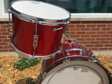 1966 Ludwig Club Date Drum Set - Red Sparkle 22/13/14x14