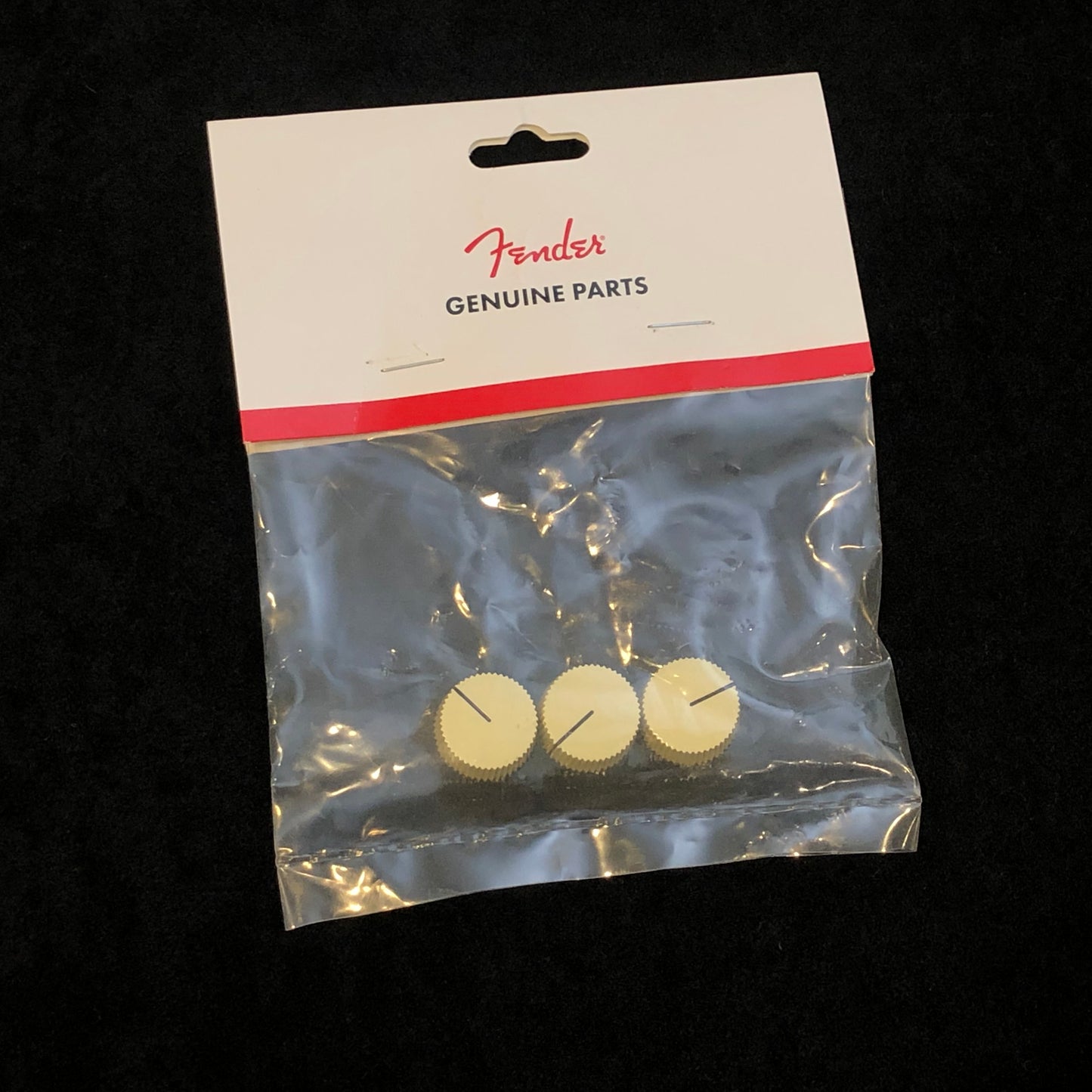 Fender Vintage White "Radio" Amplifier Knobs Cream - Set of 3