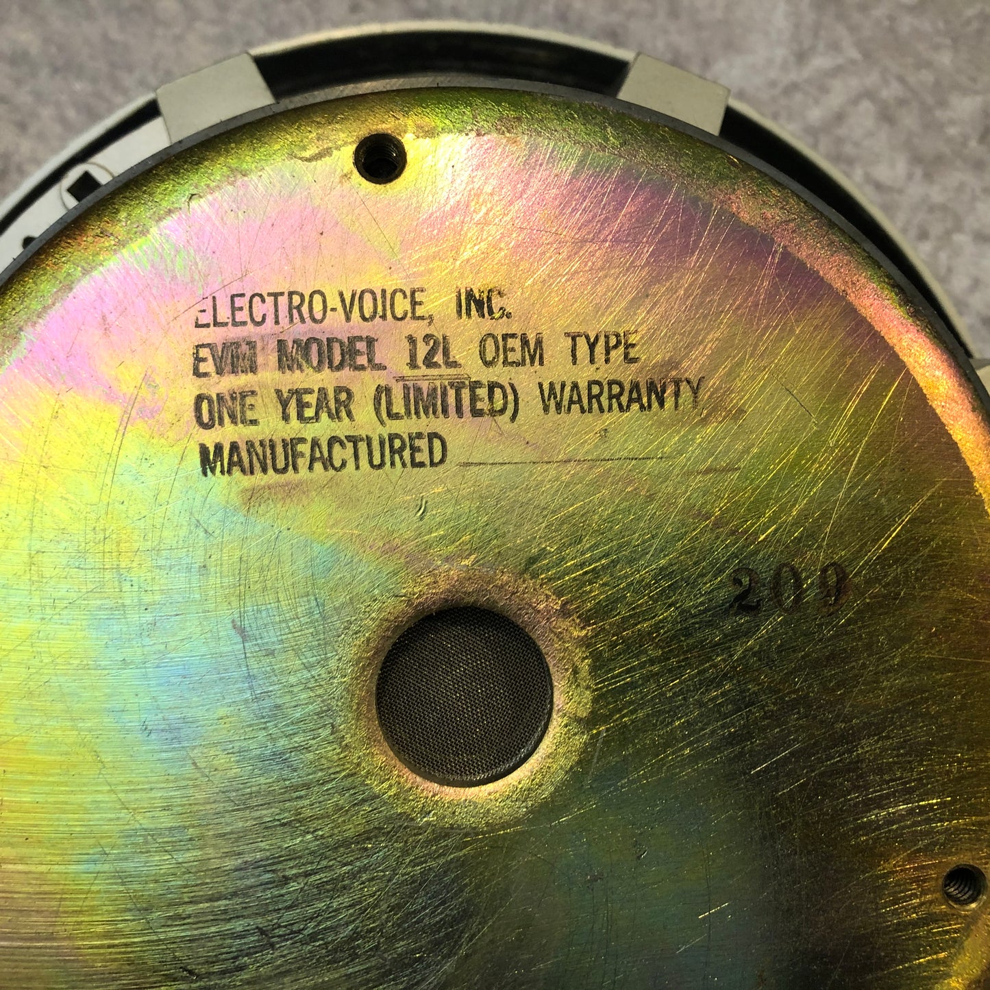 Vintage Electro-Voice EVM12L 12" Guitar Speaker 200 Watts 8 Ohms EV
