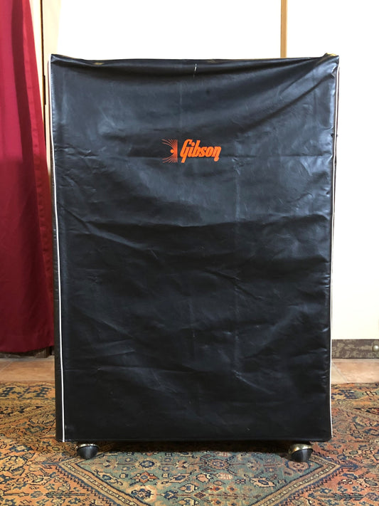 Vintage Gibson 800-2G 2x15 Powered Speaker Cabinet & Amplifier w/ Cover