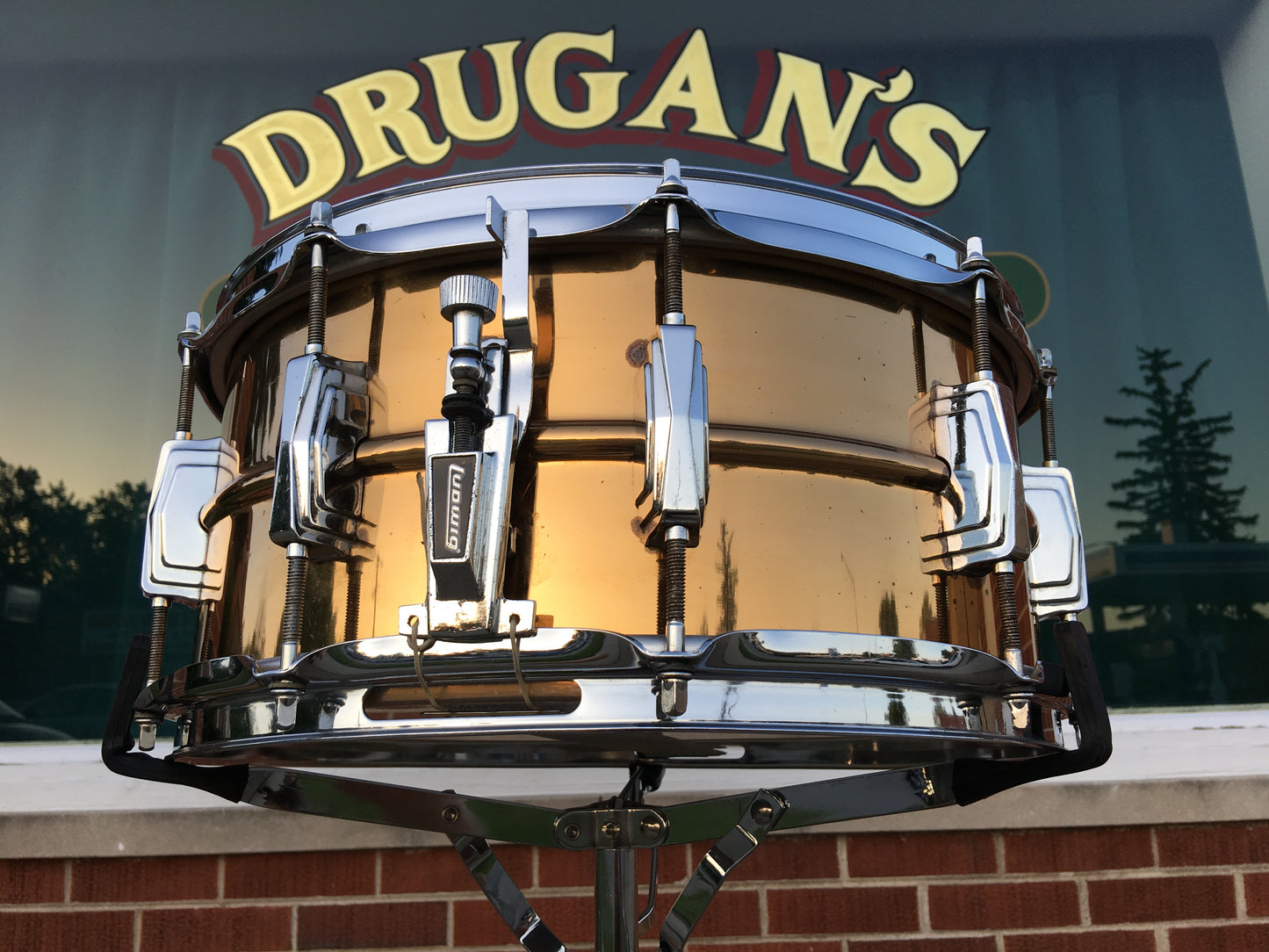 Rare Vintage 1979/80 Ludwig 6.5"x14" Smooth Bronze/Brass "B" Stamp Snare Drum