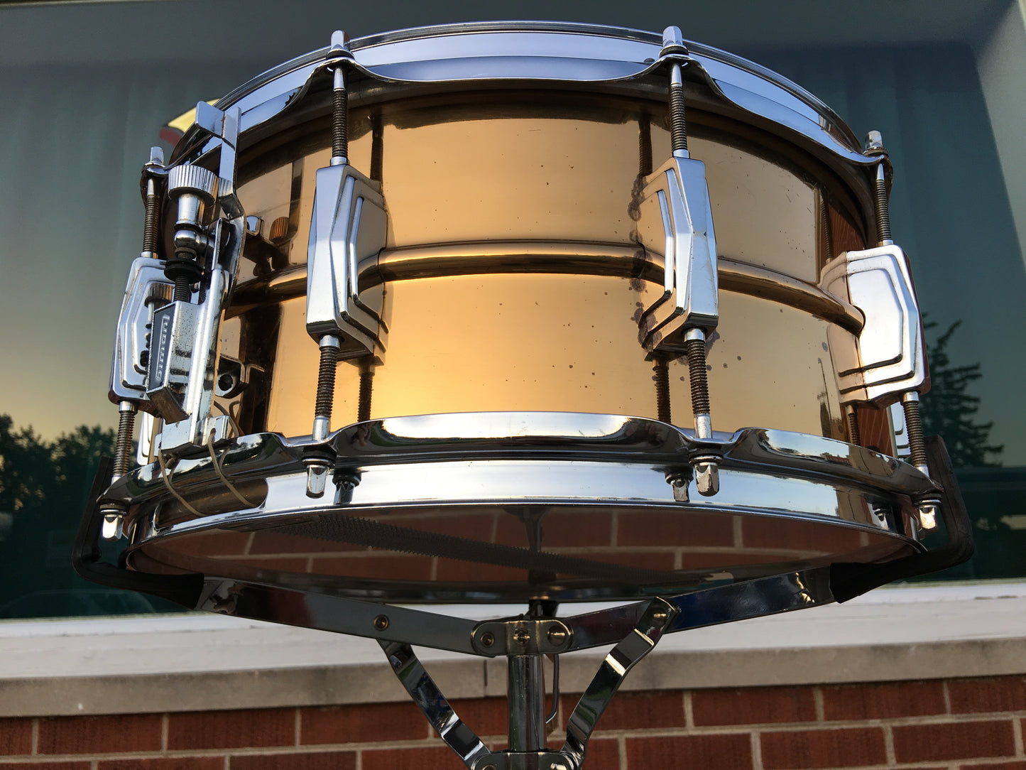 Rare Vintage 1979/80 Ludwig 6.5"x14" Smooth Bronze/Brass "B" Stamp Snare Drum