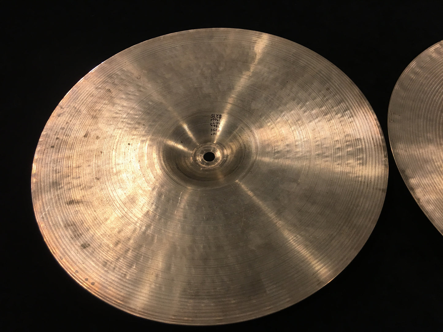 14" Zildjian A 1960's Hi-Hat Cymbals New Beat 786/1080g #554