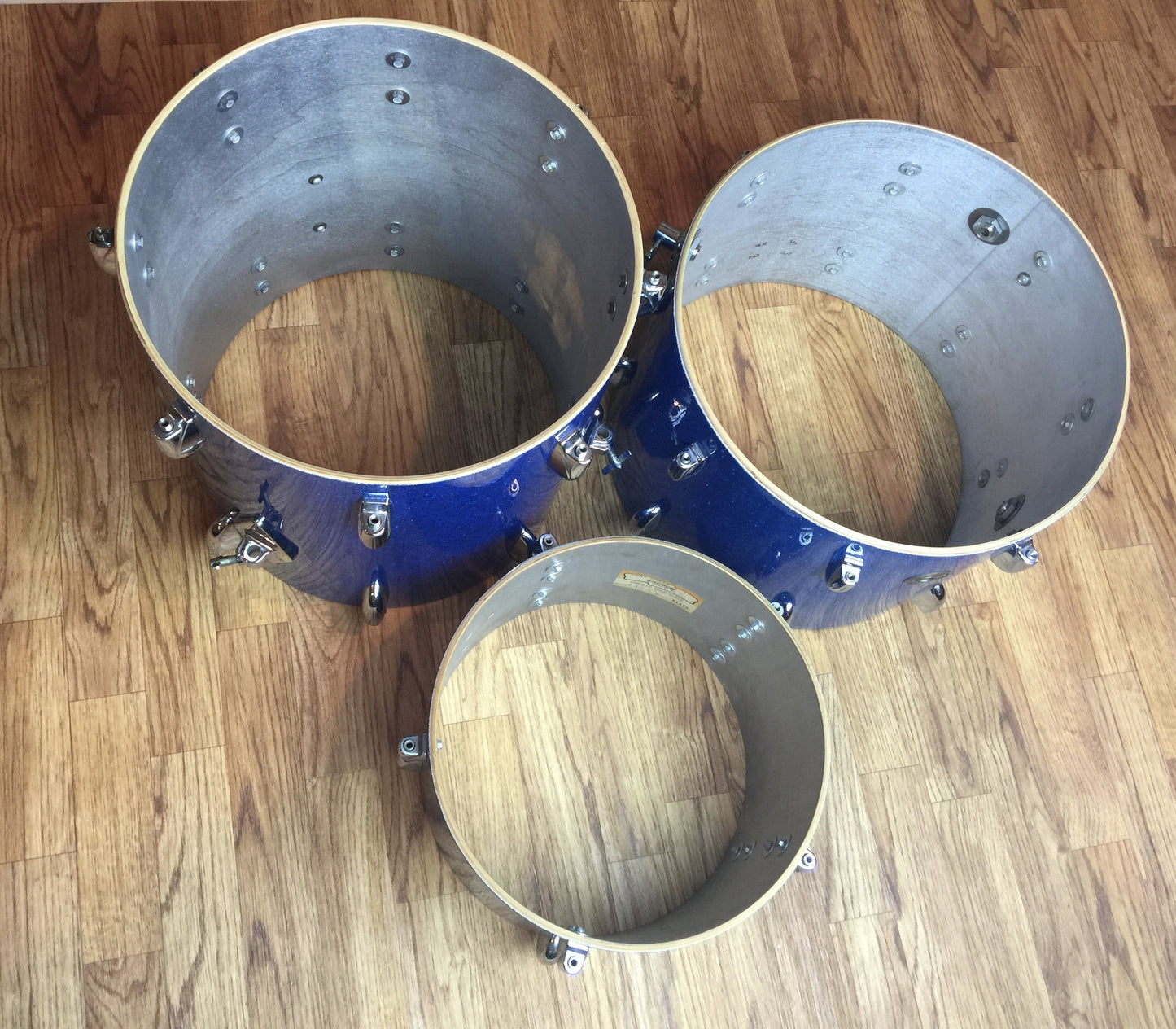 Gretsch 1960's Round Badge Micro Bop Set w/ 15" Bass Drum in Blue Glass Glitter