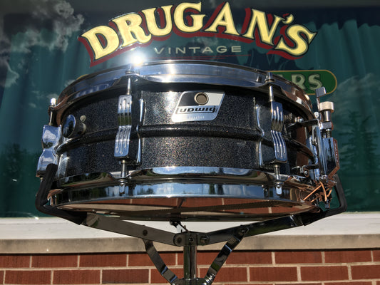 Ludwig Black Galaxy 5x14 Blackrolite Acrolite Snare Drum