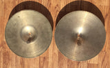 12" 1960's Zildjian A New Beat Hi-Hat Cymbal Pair 570g/688g - Inventory #249
