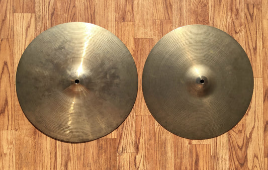 15" 1960's Zildjian A Hi-Hat Cymbal Pair 1310g/1328g -  #283