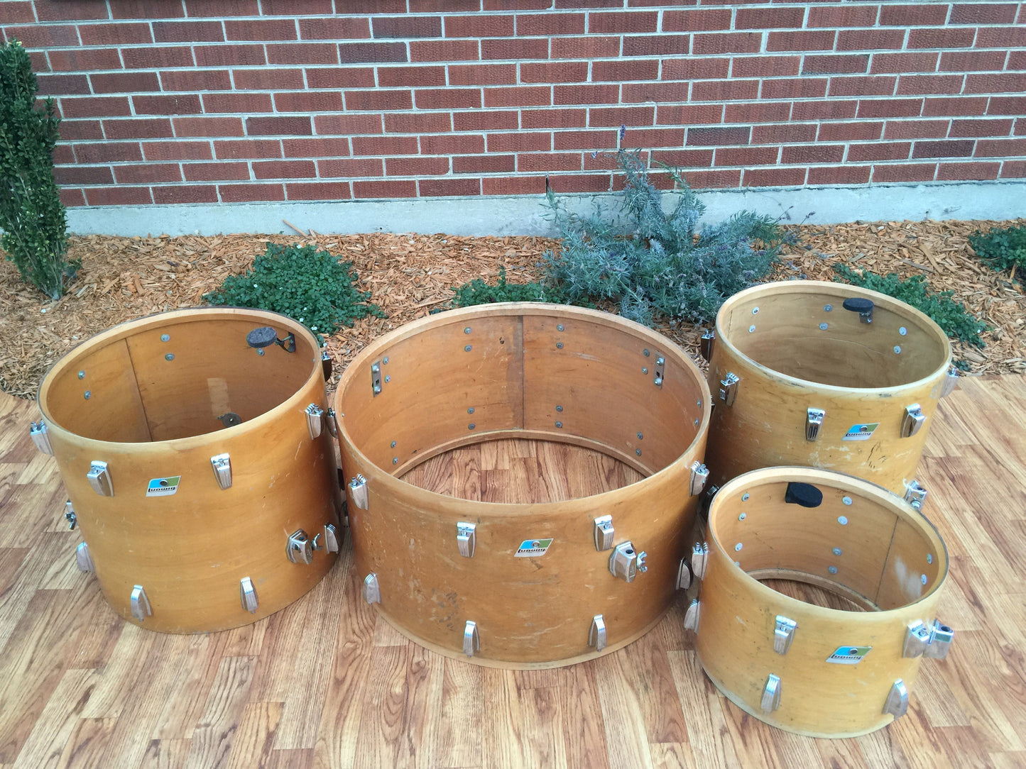 Vintage 1970 Ludwig John Bonham Natural Maple Thermo-Gloss Drum Set 26/14/16/18