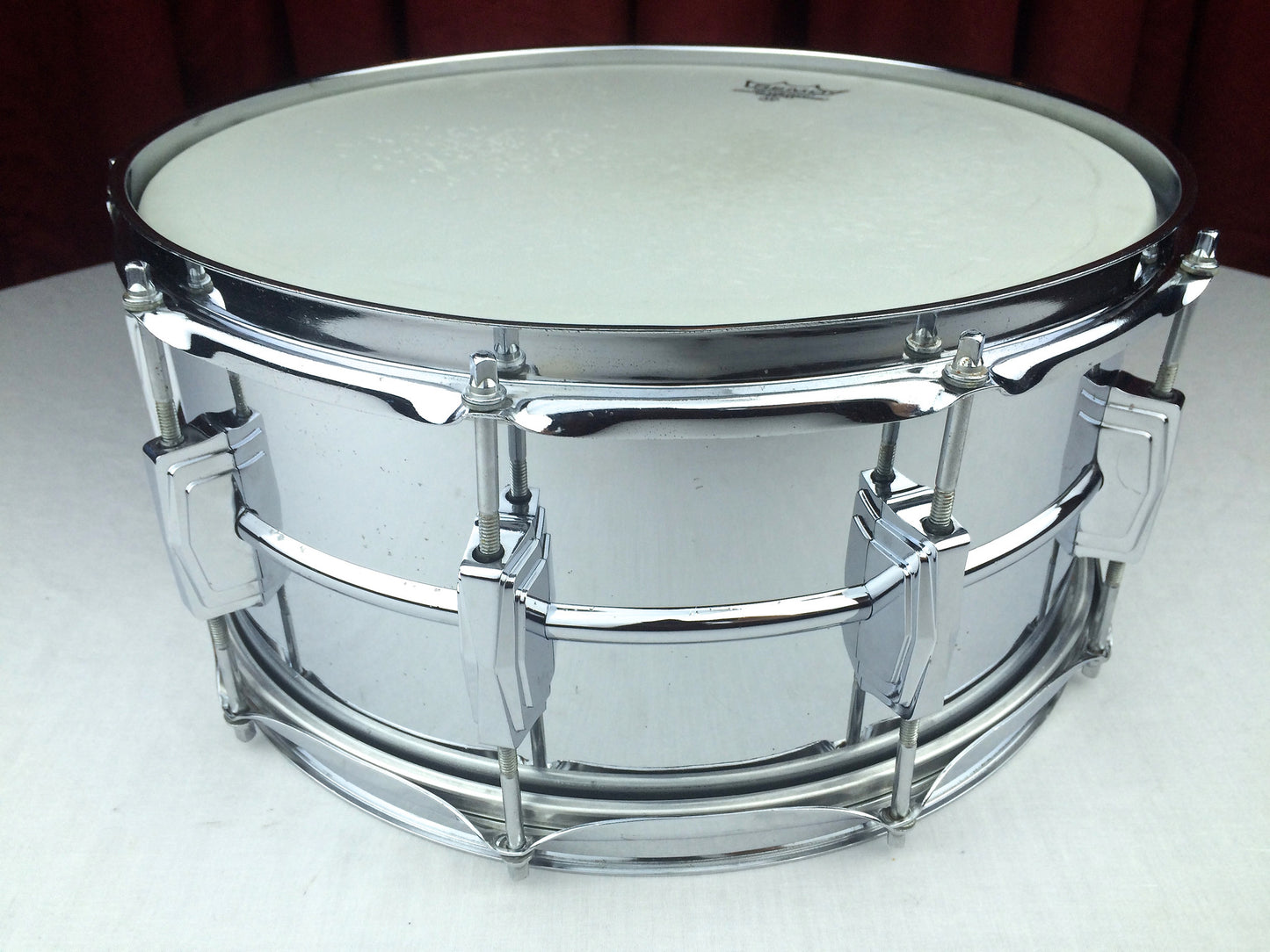 Vintage 1971 Ludwig 402 Supraphonic Snare Drum Blue & Olive 6.5"x14"