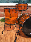 RCI Vistalite Acrylic Bop Drum Set - Amber 18/12/14/7x14 Snare