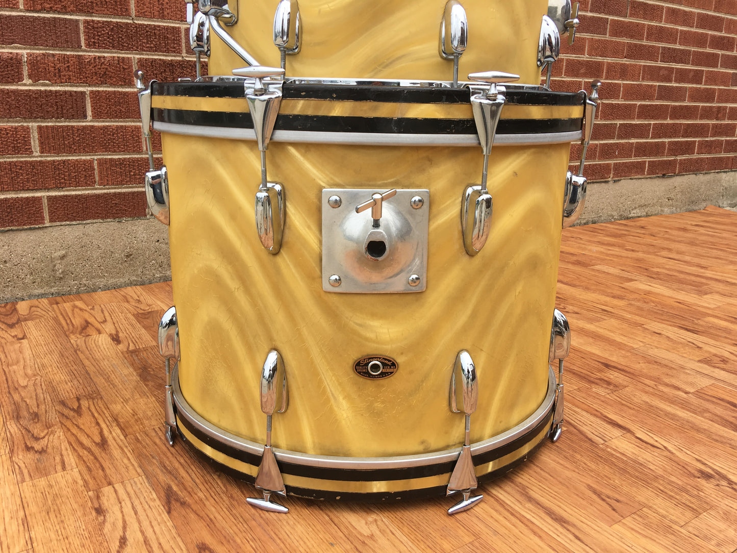 1968 Slingerland New Rock Outfit No. 50N Gold Satin Pearl Flame