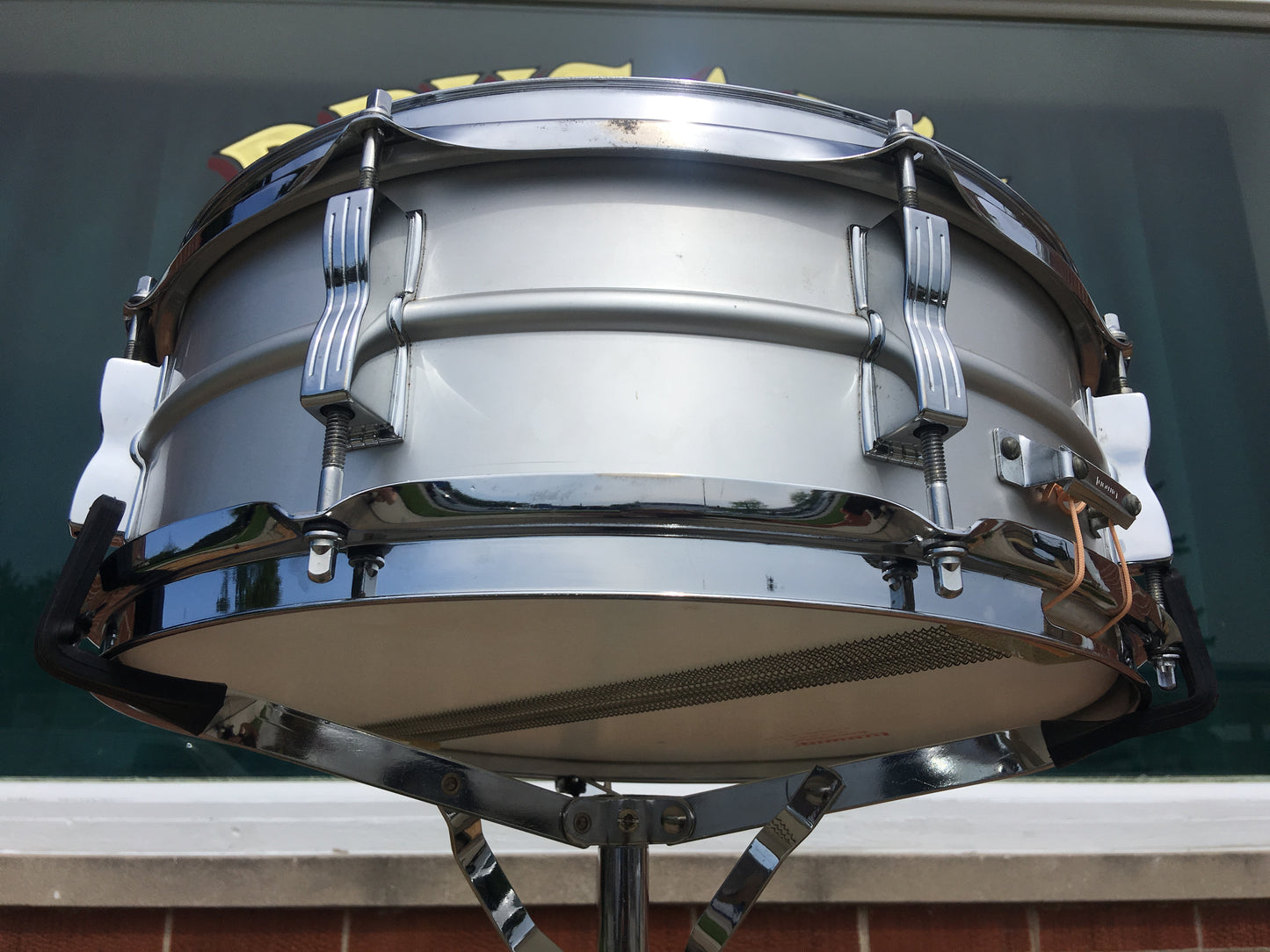 1970s Ludwig Acrolite Blue & Olive Snare Drum 5x14